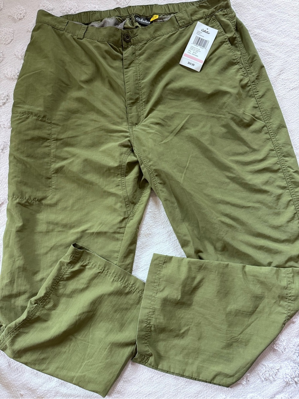 NWT-Cabela’s Lookout PK TRL ASPEN GREEN 100% nylon SZ WT 40 L/J 30